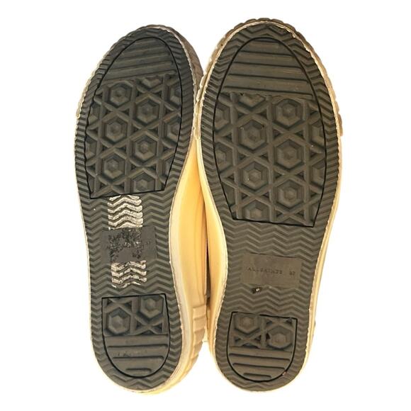 AllSaints Ghost Dana High Top Sneaker Canvas Lace Up Shoes White Cream Size 7 - Picture 11 of 16